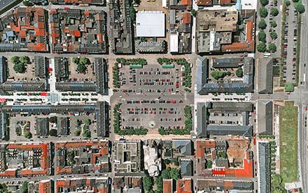 Luftbild großer Markt Saarlouis